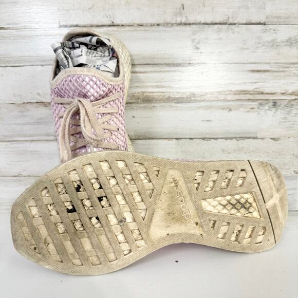 Adidas Originals Womens Deerupt Athletic Sneakers Linen Lilac Purple B37600 SZ 9 - Picture 3 of 6